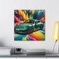 Porsche 911 Wall Decor Canva Painting, Handmade Home and Office Artwork, Automotive Wall Art, Luxury Sports Car Lover's Gift