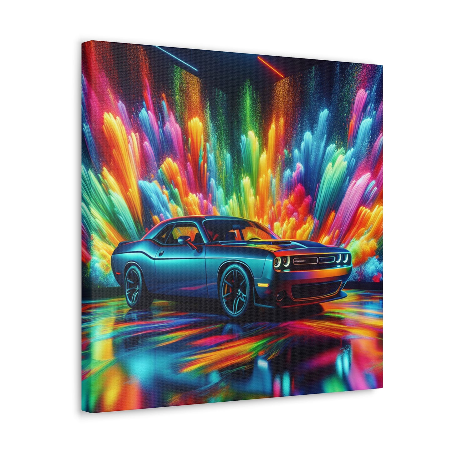 Dodge Challenger Wall Art - Premium Quality Car Canva Painting, Perfect for Home or Office Decor, Unique and Rare Auto Artistry