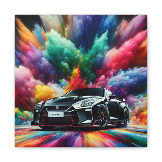 Nissan GT-R Canva Painting, High-Quality Car Art, Modern Home Decor, Automotive Print, Garage Artwork, Unique Gift for Car Lovers