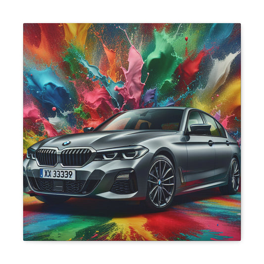 Luxury BMW Car Art- Modern Home Decor, Handmade Canva Painting, Enthusiast Car Lover Wall Art