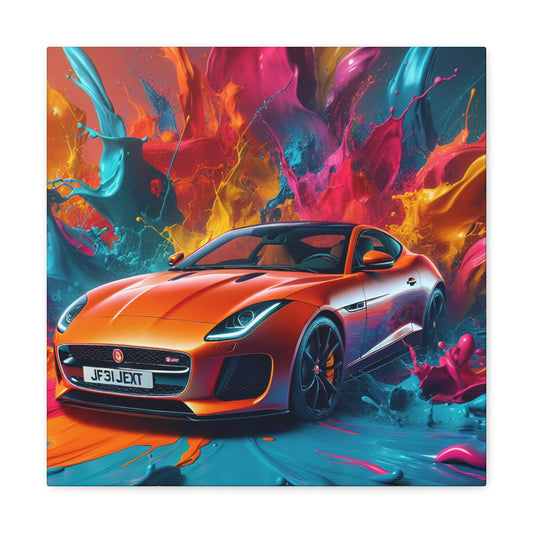 Jaguar F-Type Canva Painting - Wall Art, Home Decor, Unique Gift, Exclusive Car Art, High Quality Print, Automobile Enthusiast, Collector's Item