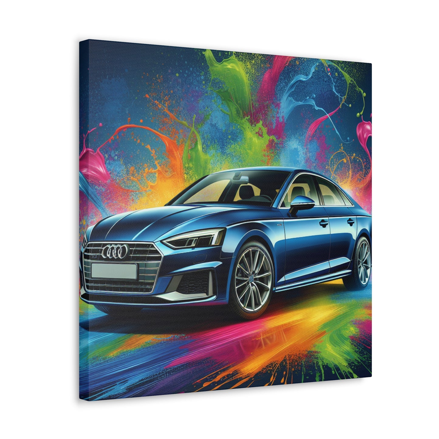 Audi A5 Canva Painting, Hand-Painted Wall Art, Luxury Car Print, Home Decor, Unique Gift for Car Enthusiast, Petrolhead, and Audi Lovers