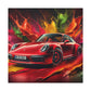 Porsche 911 Wall Art Canva Painting - Perfect for Living Room Decor, Car Enthusiasts, and Gift, Classic Sports Car Print