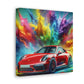 Porsche 911 Fine Art Canva Painting - Vintage Car Wall Decor - Luxury Automobile Artwork for Home and Office Decorations