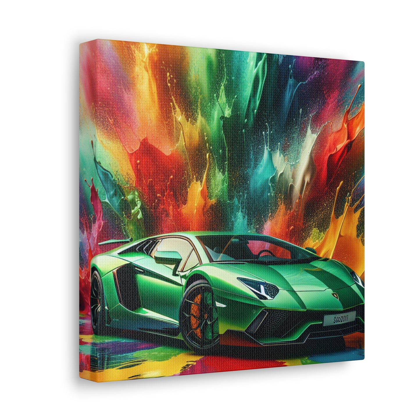 Lamborghini Aventador Canva Painting, Luxury Car Wall Art, Home Decor, Stunning Sports Car Picture, High-Quality MVP Canvas Print