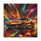 Chevrolet Corvette Artwork, Hand-painted Canva Print for Car Enthusiasts, Modern Design Home Decor, Unique Gift for Gearheads