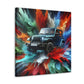 Jeep Wrangler Wall Art - Canva Painting, Car Artwork, Off-Road Vehicle Decor, Vintage Style Gift for Jeep Enthusiasts and Home Decoration