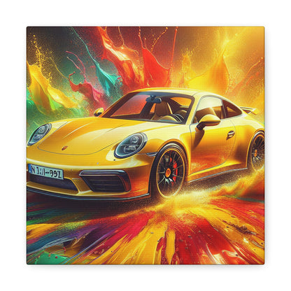 Porsche 911 Canva Painting, Premium Quality Wall Art, Luxury Car Enthusiast Decor, Classic Automobile Artwork, and Collector's Ideal Gift