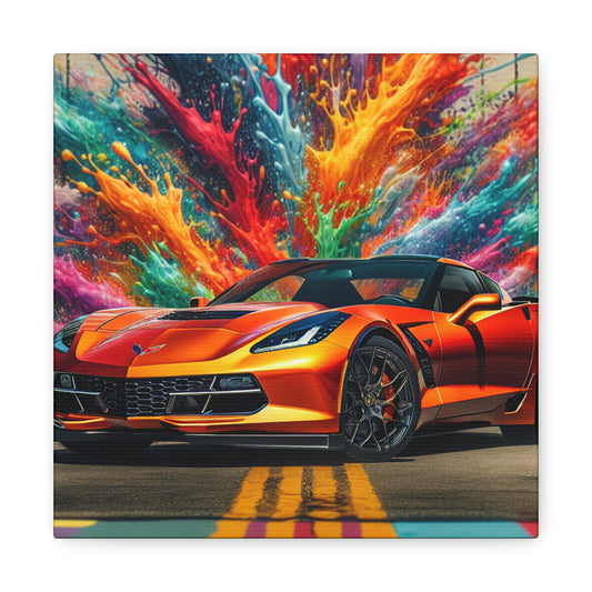 Chevrolet Corvette Wall Decor Canva Painting - Perfect for Garage, Man Cave, Car Enthusiast Gift, Automotive Art Print, Classic Car Lovers