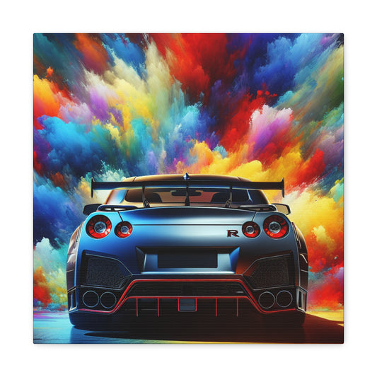 Nissan GT-R Car Wall Art, Modern Home Decor Interior, Large Canva Painting, Auto Print, Car Enthusiast and Collector Gift, Garage Decoration