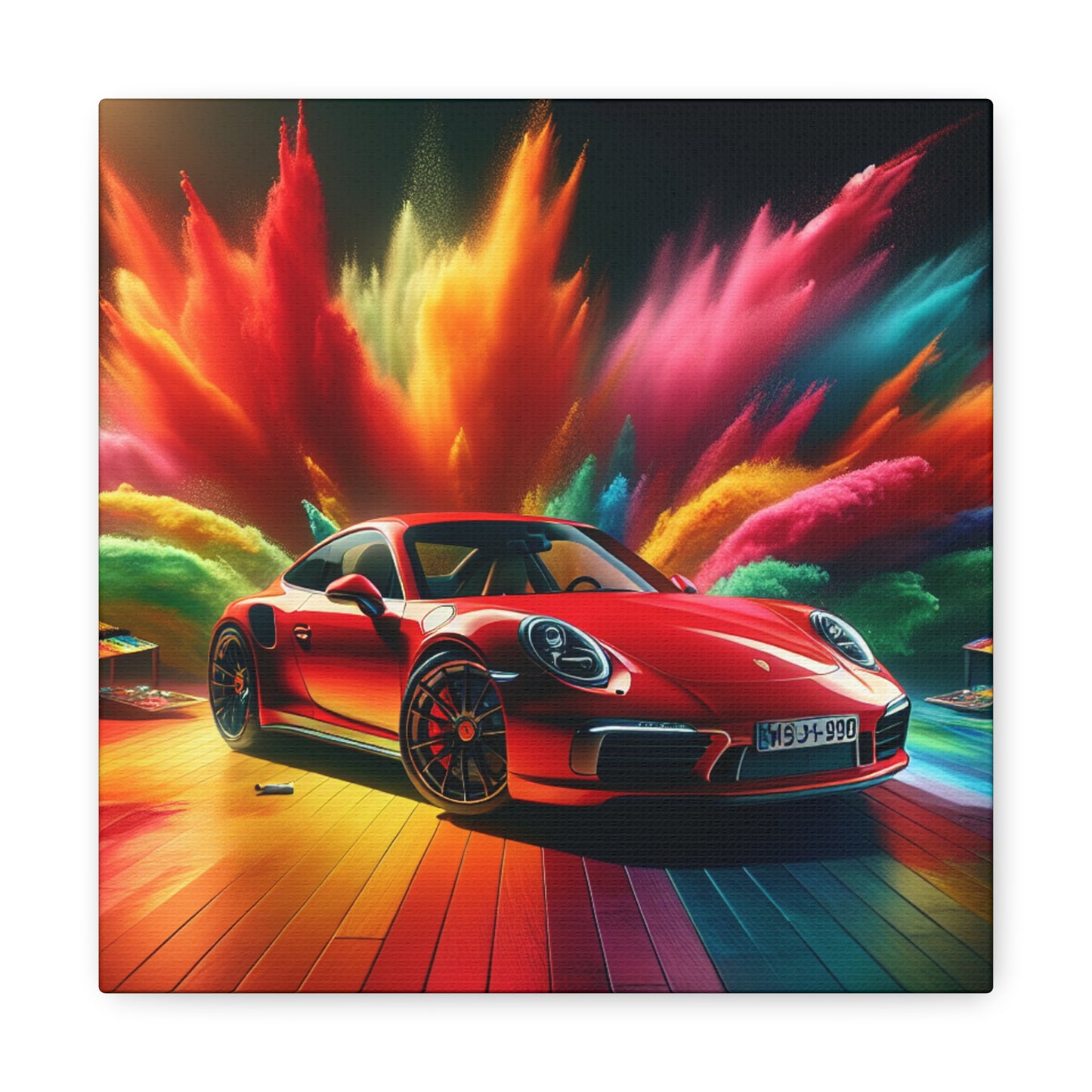 Classic Porsche 911 Artwork, Premium Car Canva Painting, Unique Gift for Car Lovers, Garage Decor