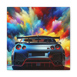 Nissan GT-R Car Wall Art, Modern Home Decor Interior, Large Canva Painting, Auto Print, Car Enthusiast and Collector Gift, Garage Decoration