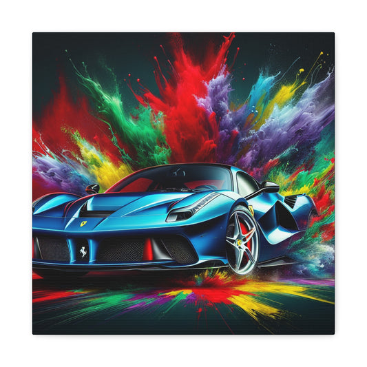 Ferrari Wall Art Canva Painting - Stunning Red Car Print, Luxury Sports Auto Bedroom Decor, Collector's Artwork for Car Enthusiasts