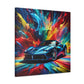 Ferrari Canva Painting - Luxurious Wall Art, Home Decor, Unique Gift for Car Enthusiasts and Sports Car Lovers, Handmade Artwork