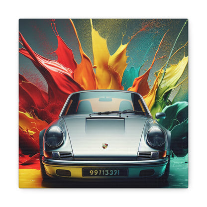 Porsche 911 Canva Painting, Wall Art for Man Cave, Home Decor, Luxury Car Art, Collector's Edition, Race Car Enthusiast Gift, Auto Wall Print