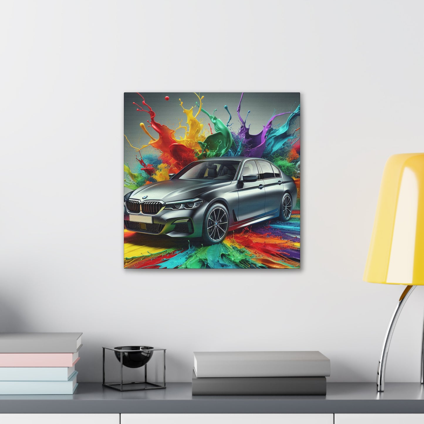 BMW Luxury Sports Car Canva Painting, Unique Wall Decor, Car Enthusiast Gift, High-Quality Print, Home and Office Art, Automobile Lover Present