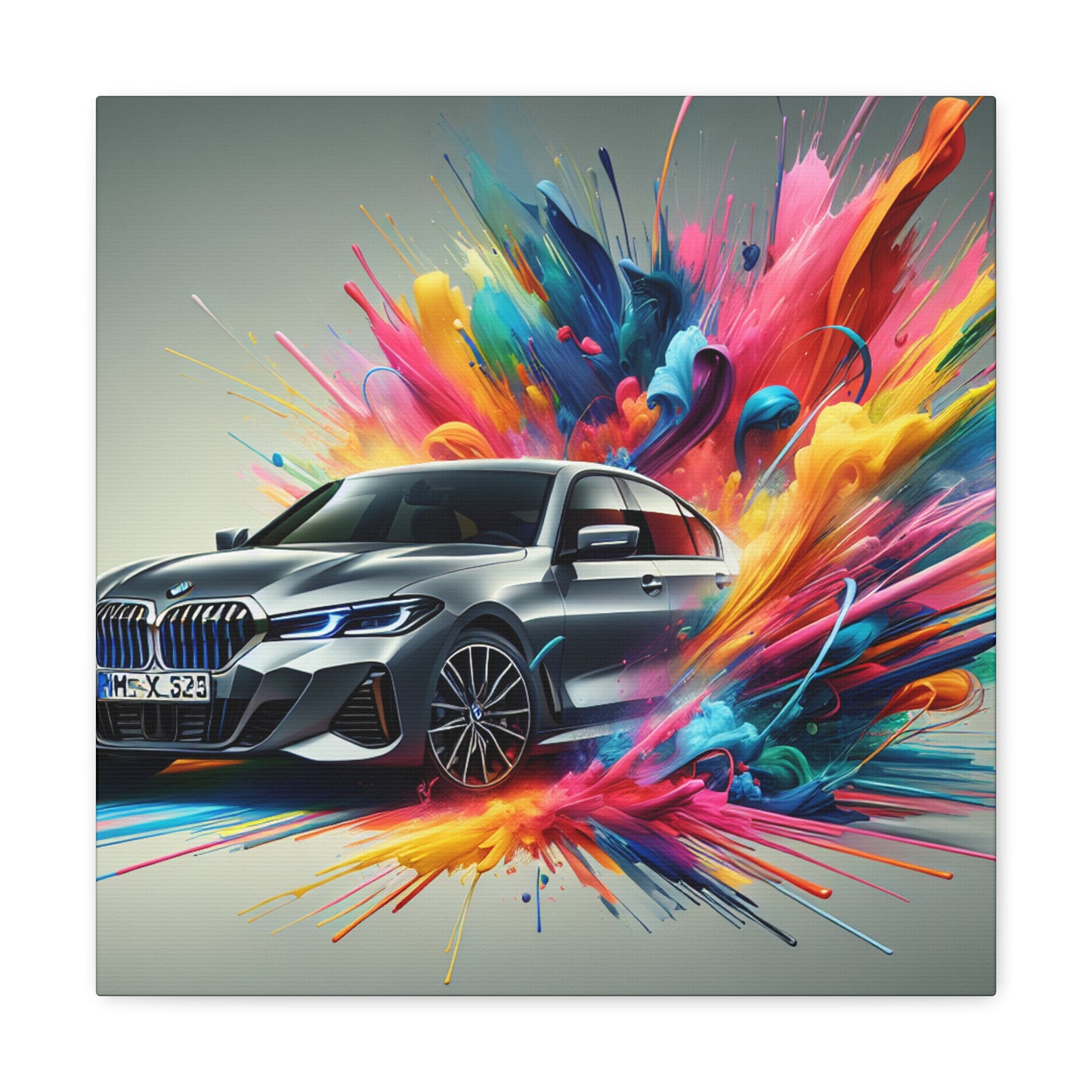 Luxury BMW Wall Art Canva Painting – Classic Car Artwork, Home Decor, Perfect Gift for BMW Lovers, Garage Decor, Handmade Canva Print