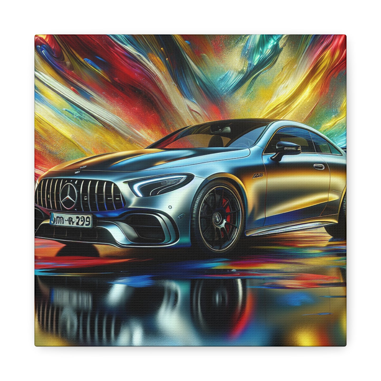 Mercedes AMG Wall Art - Premium Canva Painting for Automotive Enthusiast, Home and Office Decor, Perfect Gift for Car Lovers