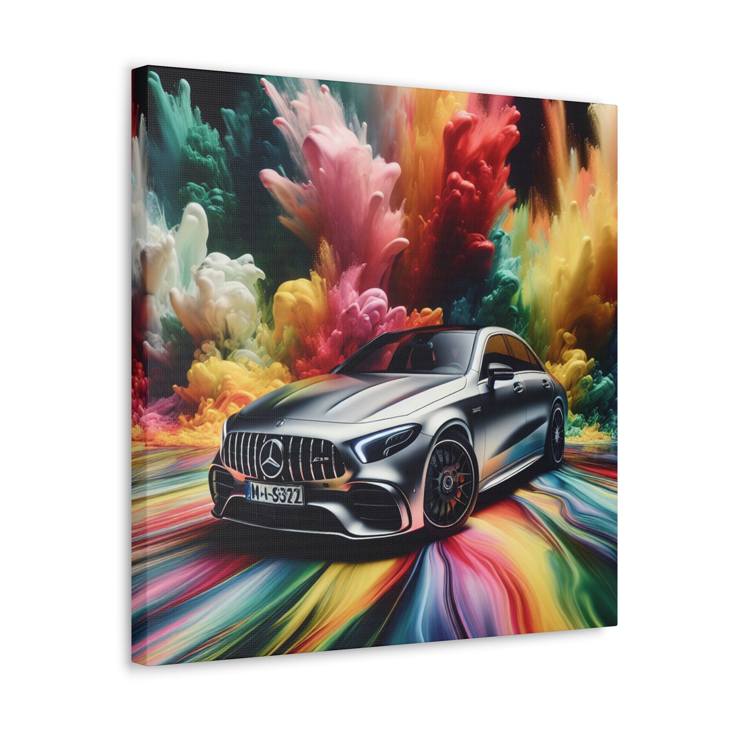 Mercedes AMG Car Wall Art Canva, Handmade Classic Car Painting, Perfect for Home and Office Decor, Unique Car Lovers' Gift