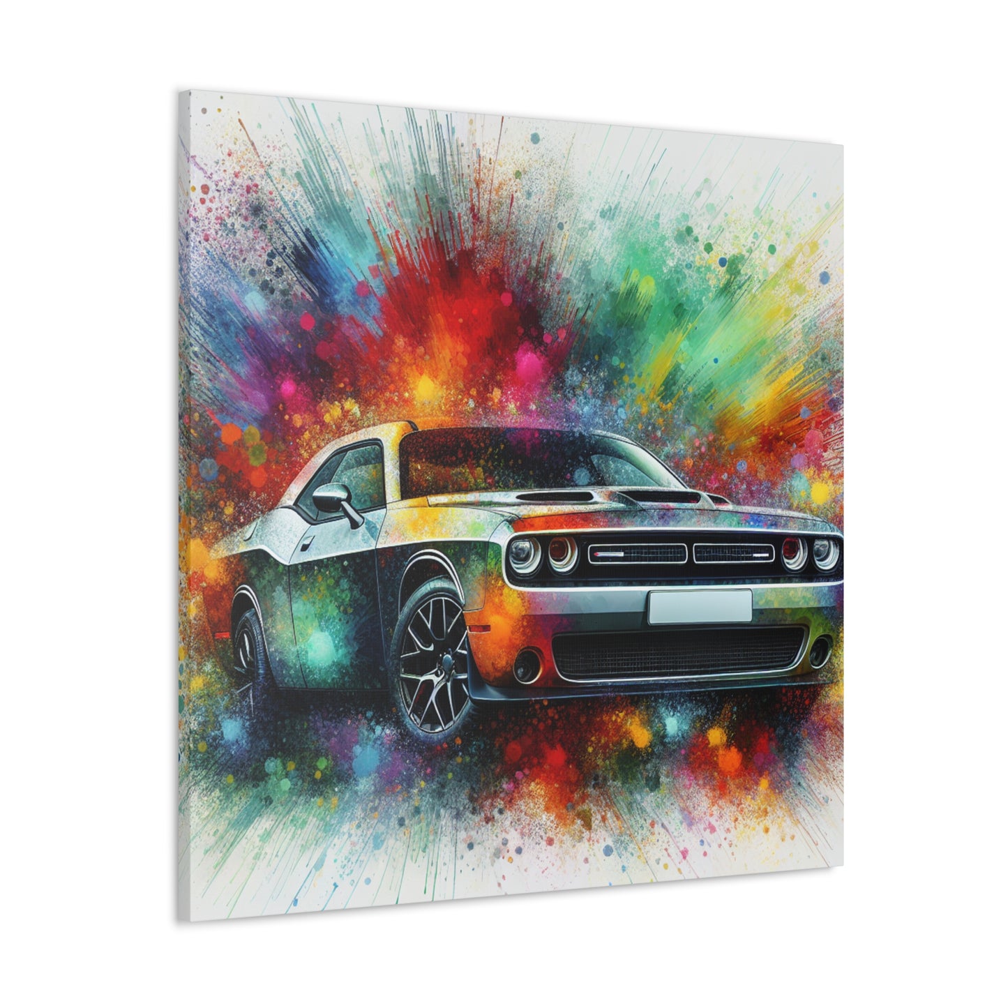 Dodge Challenger Canvas Wall Art, Car Print, Muscle Car Painting, Automotive Decor, Garage Artwork, Gift for Car Enthusiasts, Collectible Art