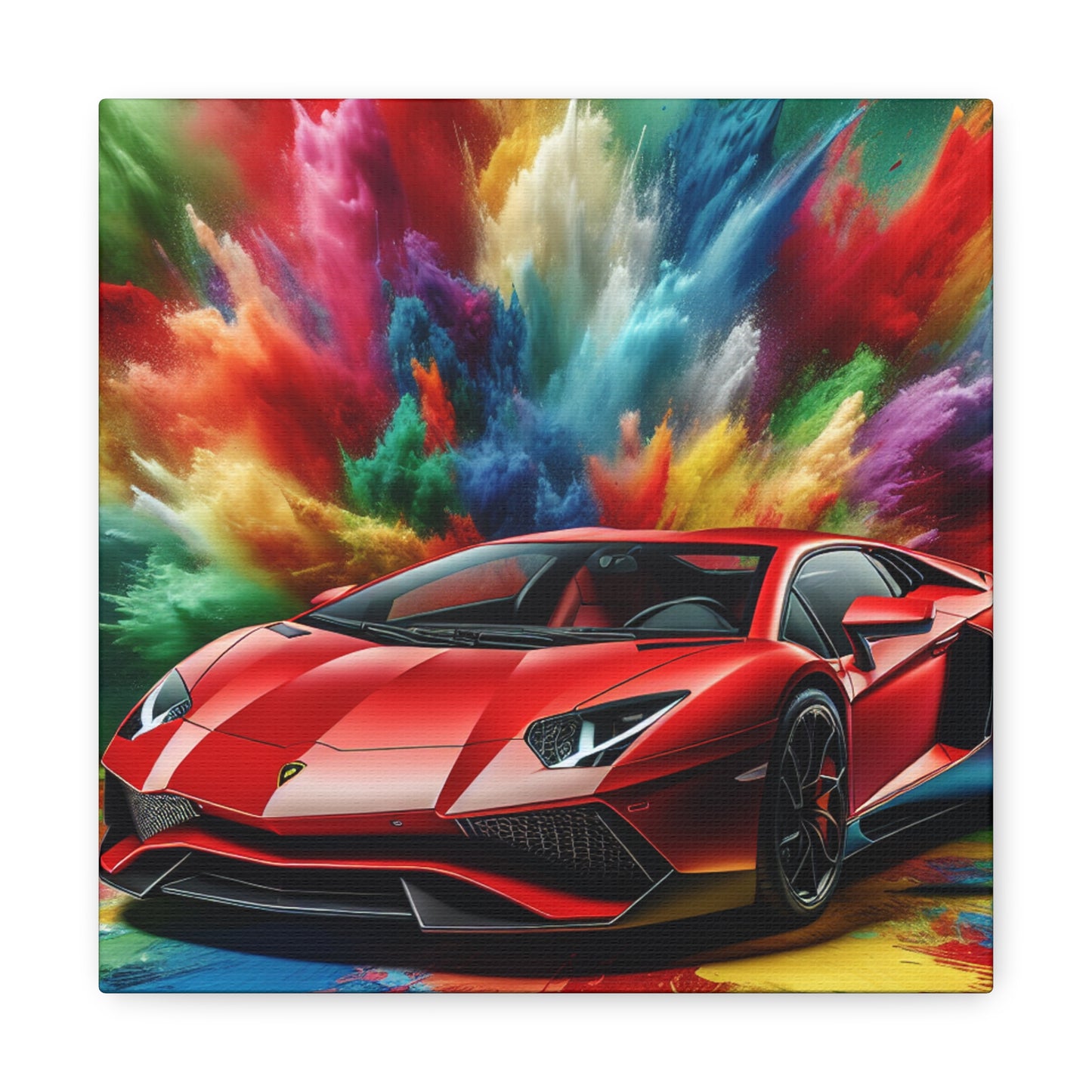 Lamborghini Aventador Canva Painting - Luxurious Car Artwork, High Quality Wall Decor, Perfect for Car Enthusiasts and Collectors