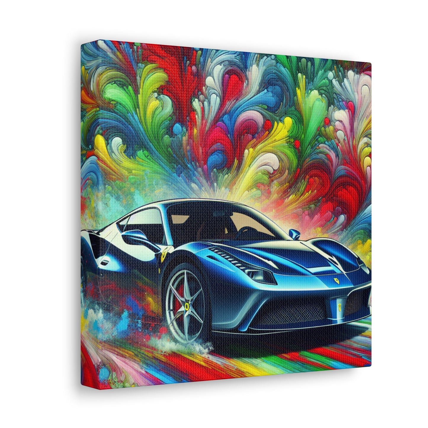 Luxury Ferrari Car Wall Art, Italian Supercar Canva Painting, Home Decor, Office Wall Hanging, Gift for Car Lovers, Handmade Oil Print