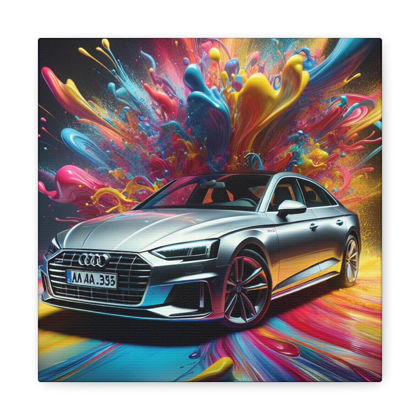 Audi A5 Canva Painting - High-Quality Wall Art for Car Enthusiasts, Perfect Mens Gift, Unique Home Decor