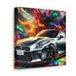 Nissan GT-R Canva Painting, Unframed Wall Art, Sports Car Print, Perfect for Home Decor and Car Enthusiasts, High Quality