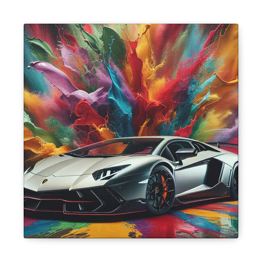 Lamborghini Aventador Wall Art Canva - Luxury Car Home Decor, Modern Artwork, Supercar Gallery Wrapped Canvas Print