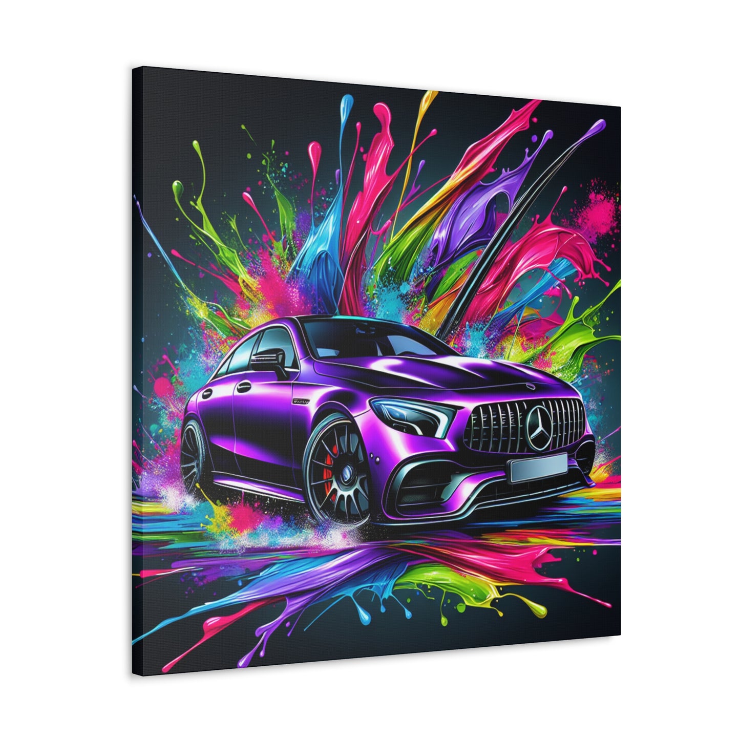 Mercedes AMG Luxury Car Artwork - Modern Canva Painting, Perfect Wall Decor for Car and Art Lovers, Unique Gift Idea