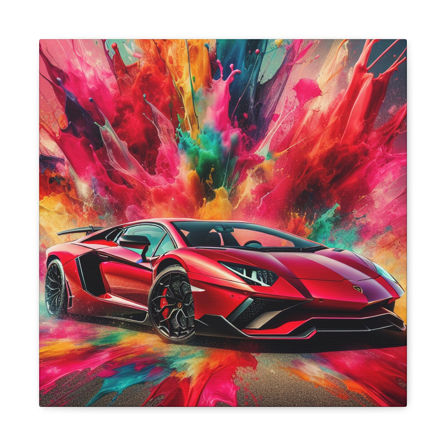 Lamborghini Aventador Wall Art, Car Enthusiast Gift, Luxury Auto Canva Painting, Home Decor, Office Artwork, Automotive Lover Present