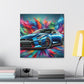 Nissan GT-R Car Wall Art Canva - Sports Car Lovers Decor, Hand Painted Modern Painting, Perfect Gift for Car Aficionados