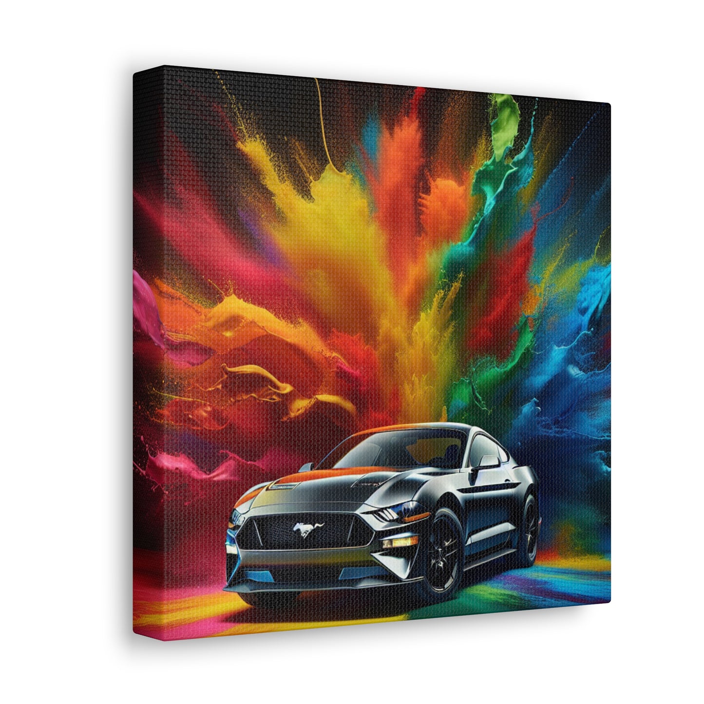 Ford Mustang Vintage Car Canva Painting - Unique Garage Decor, Perfect Gift for Car Lovers and Collectors, Wall Art Home Decor