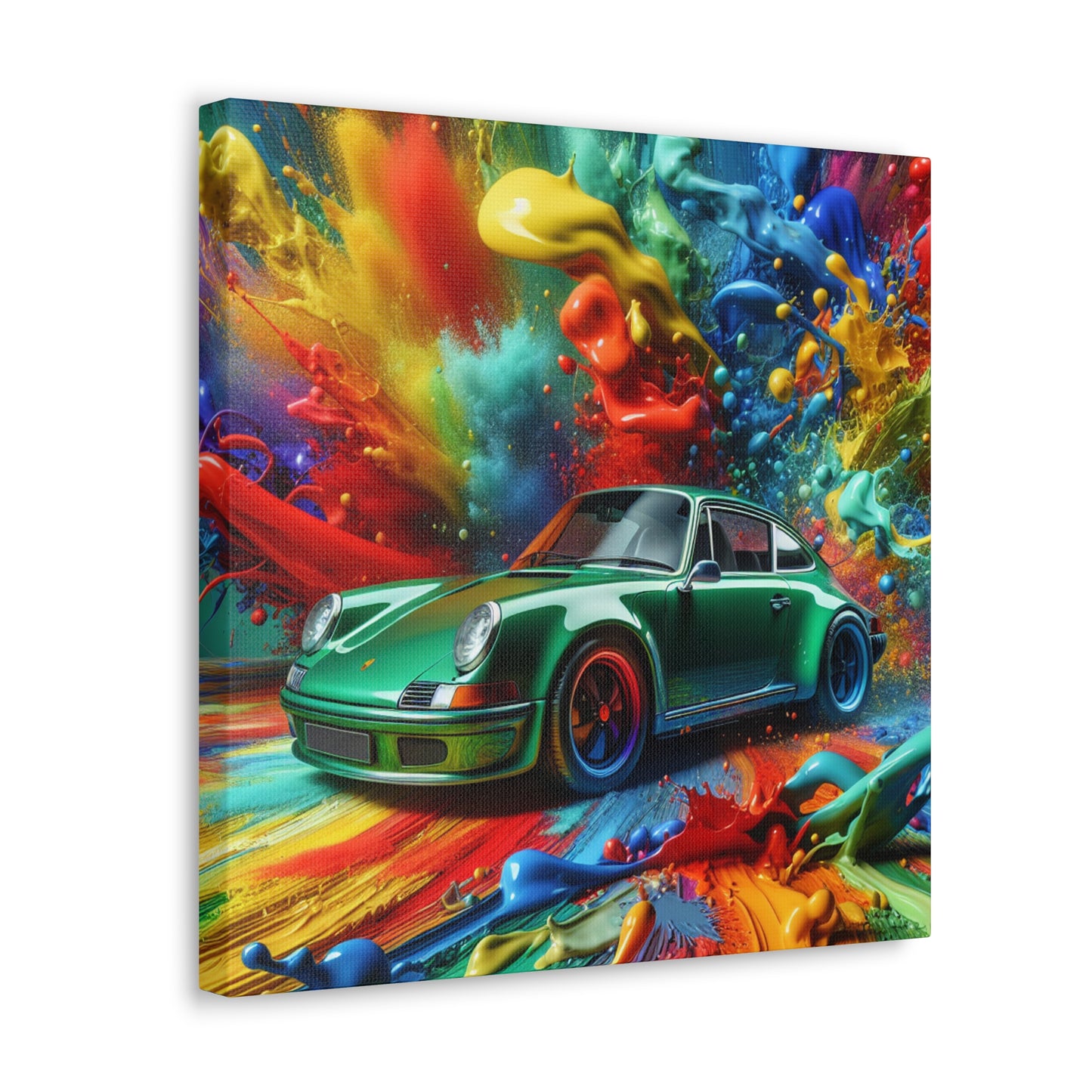 Porsche 911 Canva Painting - Classic Car Art, Luxury Gift for Men, Office and Home Wall Decor, Limited Edition Print, Automobile Enthusiast