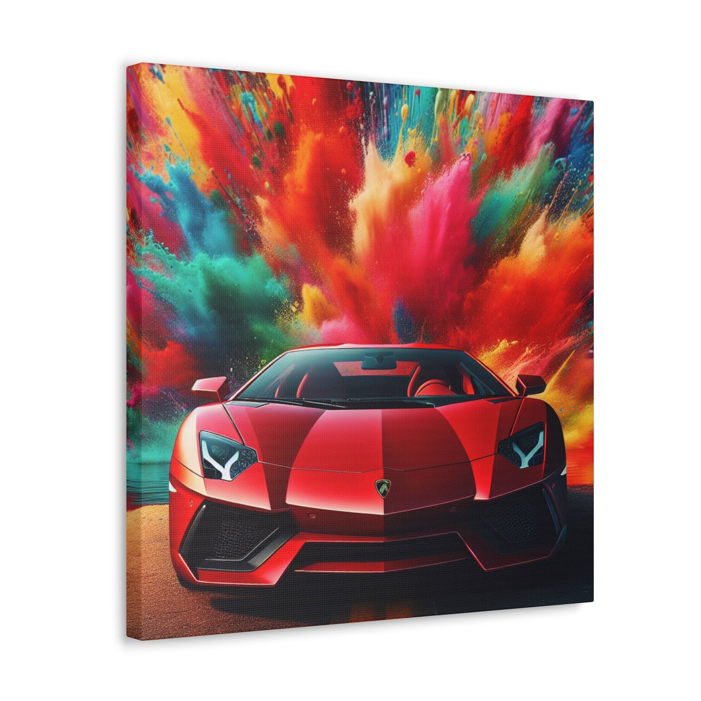 Lamborghini Aventador Canva Wall Art - Super Car Painting, Canvas Print for Car Lovers, Home Decor, Boy's Room Wall Art, Unique Gift