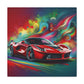 Ferrari Luxury Sports Car Canva Painting, Handcrafted Wall Decor, Unique Gift for Car Lovers, High-Quality Print Art for Home or Office