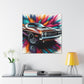 Dodge Challenger Wall Art - Handmade Canva Painting - Race Car Decor - Automotive Gifts for Men - Unique Home and Office Decoration