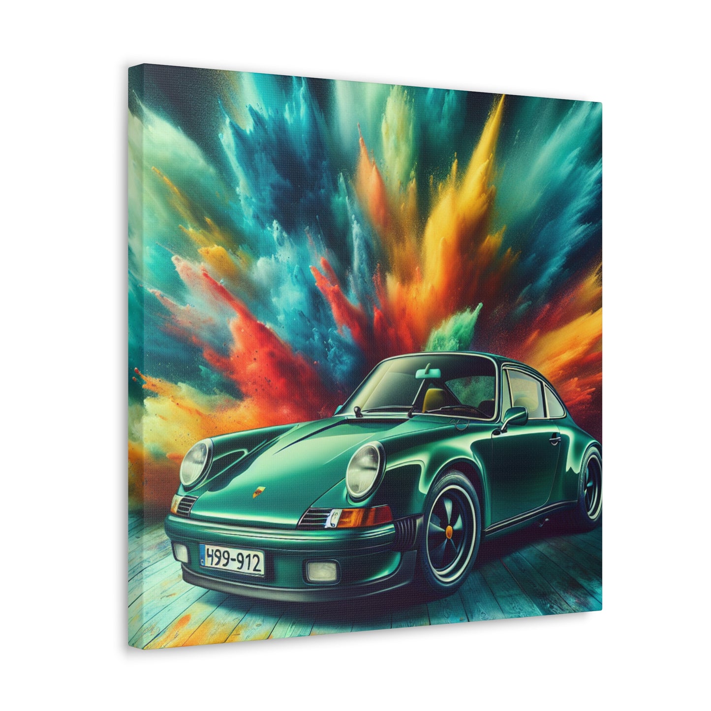 Classic Porsche 911 Art, Luxurious Vintage Car Wall Decor, Premium Quality Canva Painting, Perfect Gift for Car and Art Enthusiasts