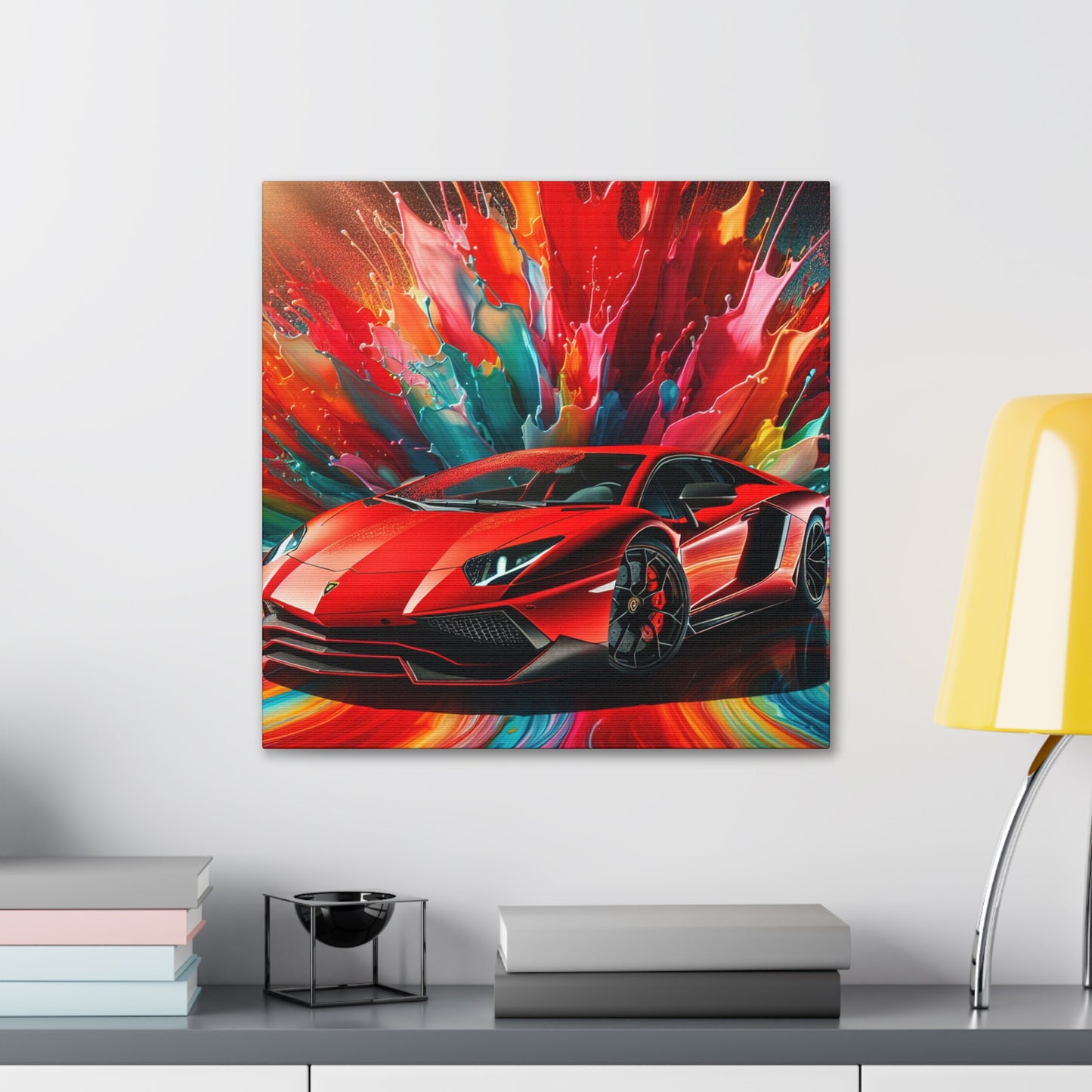 Lamborghini Aventador Wall Art - Luxury Car Canva Painting - Perfect for Car Enthusiasts and Home Decor