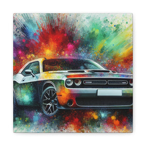 Dodge Challenger Canvas Wall Art, Car Print, Muscle Car Painting, Automotive Decor, Garage Artwork, Gift for Car Enthusiasts, Collectible Art