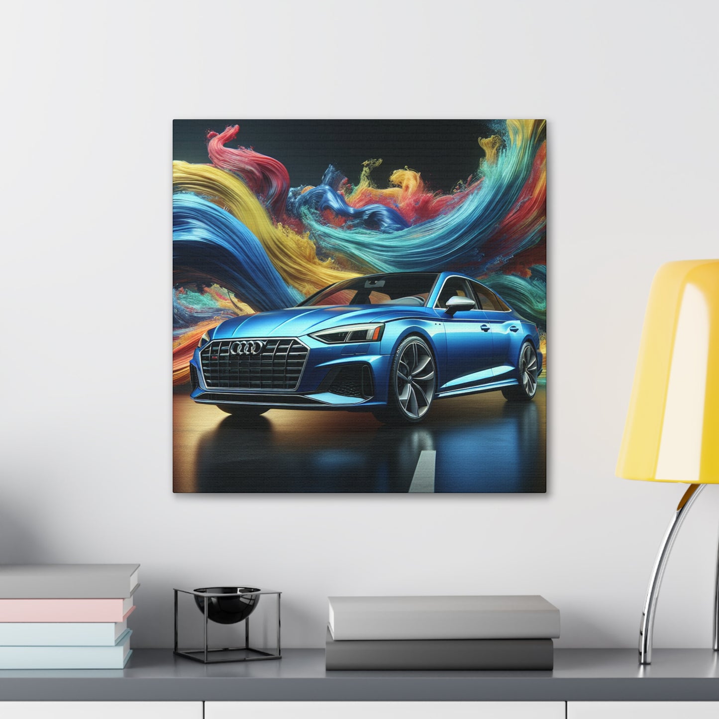 Audi A5 Canva Painting - Unique Handmade Wall Art for Car Enthusiasts, Perfect Gift for Audi Lovers