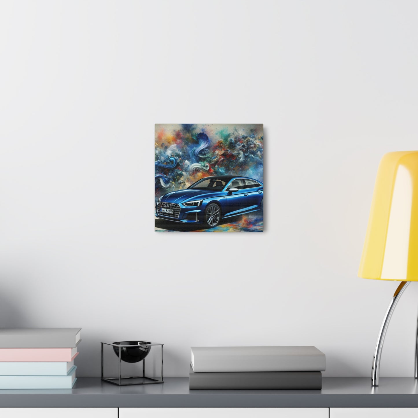 Audi A5 Canva Wall Art, Original Handmade Painting, Auto Enthusiasts Decor, Contemporary Luxury Vehicle, Car Lover Gift