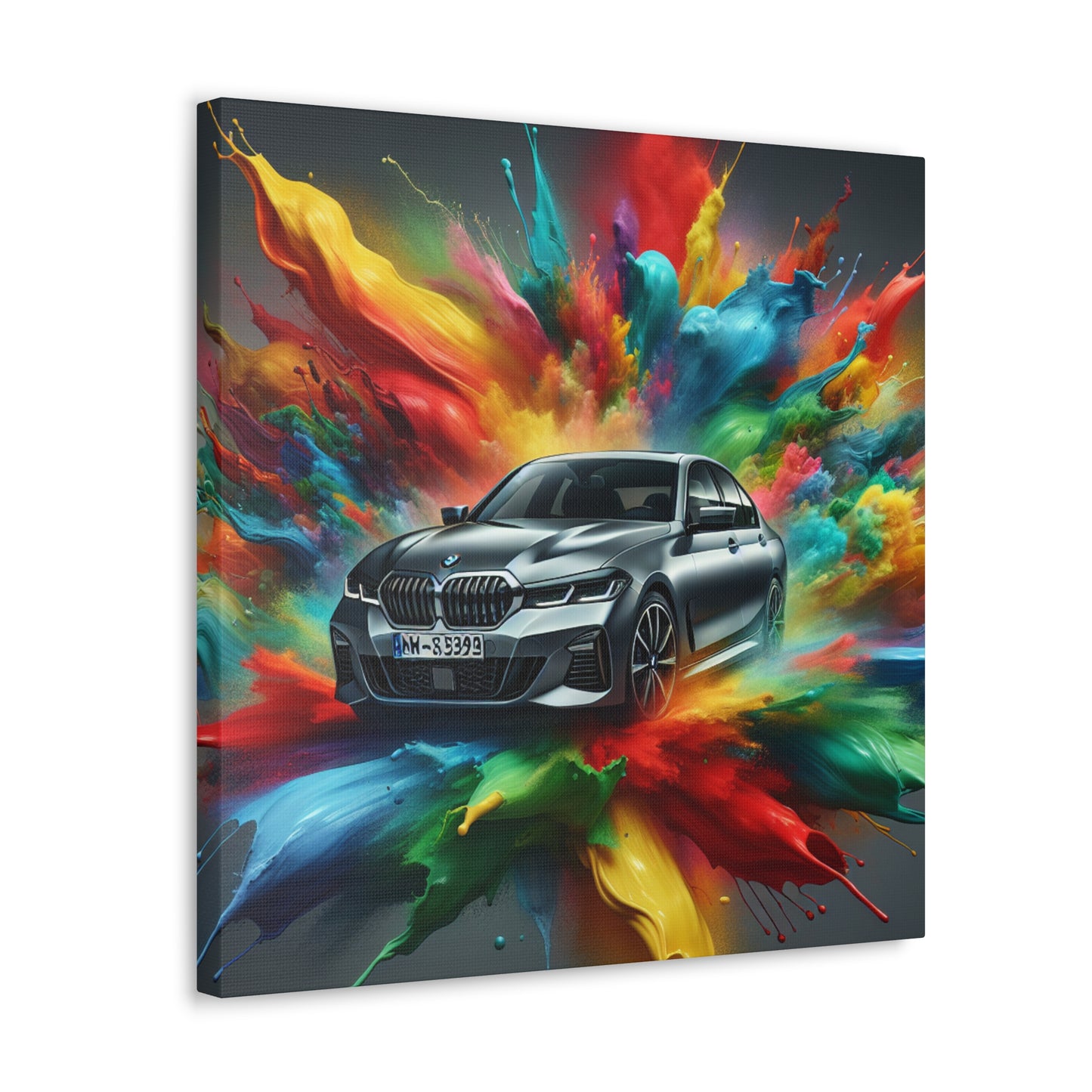 BMW Car Wall Art, Luxury Vehicle Canva Painting, Home Office Decor, Gift for Car Enthusiasts and BMW Lovers, Modern Artwork for Interiors