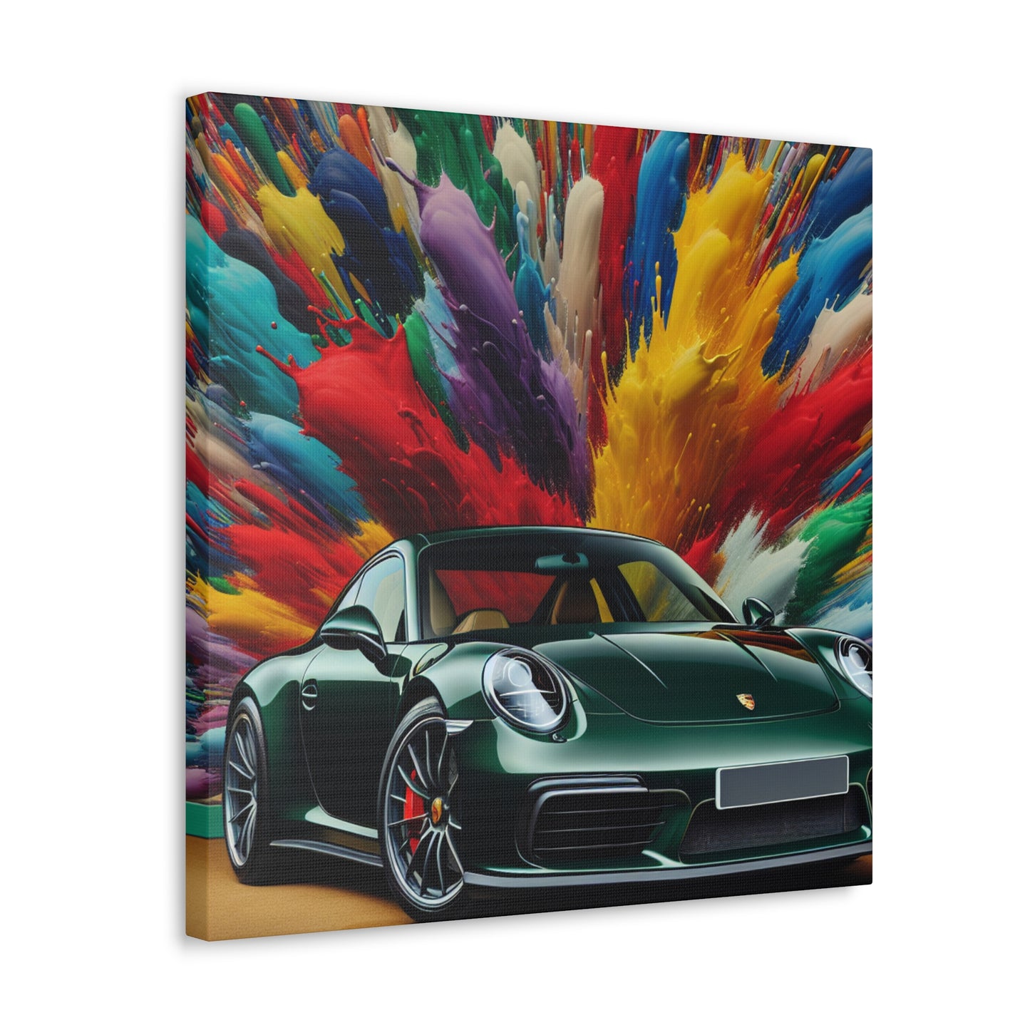 Porsche 911 Canva Painting, Luxury Sports Car Wall Art, Car Lovers Gift, Garage Decor, Man Cave Accessory, Automotive Fine Art Print