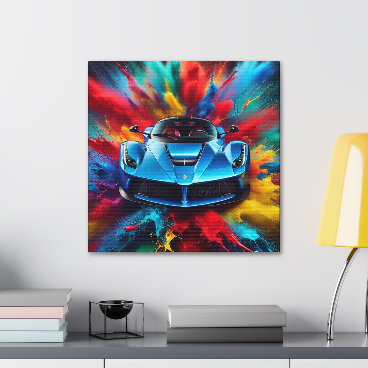 Luxury Ferrari Wall Art Canvas, Supercar Home Decor Painting, Professional Quality Print, Gift for Car Enthusiasts and Collectors