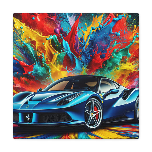 Ferrari Car Canva Painting Modern Wall Art - Luxury Sports Car Decor - High-Quality European Design - Motor Enthusiast Gift