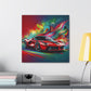 Ferrari Luxury Sports Car Canva Painting, Handcrafted Wall Decor, Unique Gift for Car Lovers, High-Quality Print Art for Home or Office