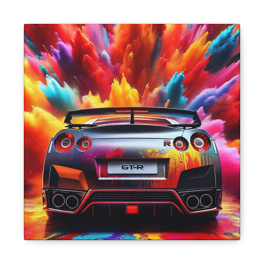 Nissan GT-R Wall Art, Car Enthusiast Gift, Large Canvas Print, Garage Decor, Motor Racing Art, Car Paintings, Sports Vehicle Wall Hanging