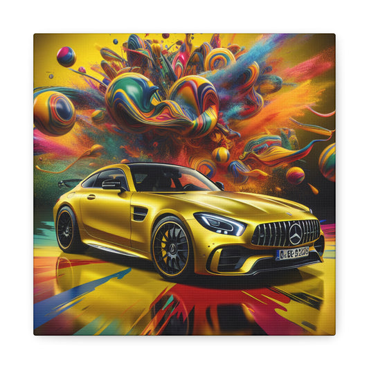 Mercedes AMG Wall Art Canva - Luxury Car Print, Modern Home Decor, Car Enthusiast Gift, Automotive Fine Art, Contemporary Painting