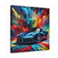 Ferrari Canva Painting - Luxurious Wall Art, Home Decor, Unique Gift for Car Enthusiasts and Sports Car Lovers, Handmade Artwork